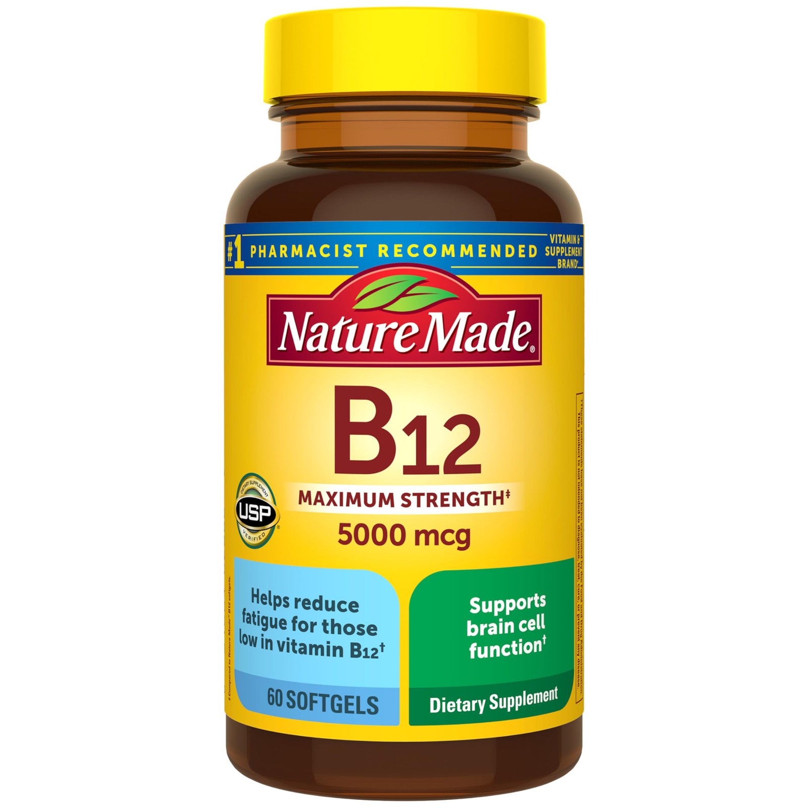 Nature Made Maximum Strength 60 Count (Pack of 1), No Artificial Color