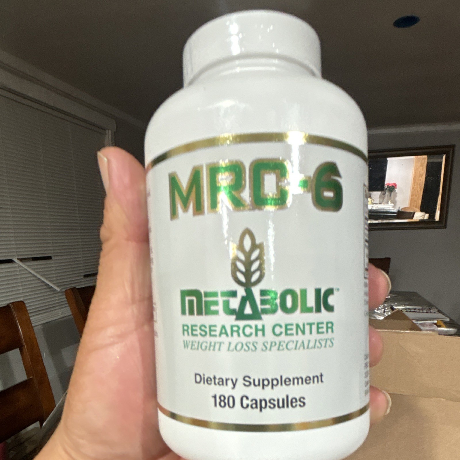 Metabolic Research Center MRC-6 Weight Loss Supplement 180 Capsules Exp 07/2027