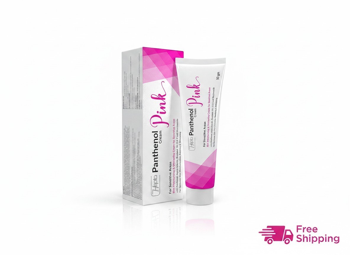 Hepta Panthenol Pink Cream 50g Pack of 6 Total 300g Skin Conditioning Lotion