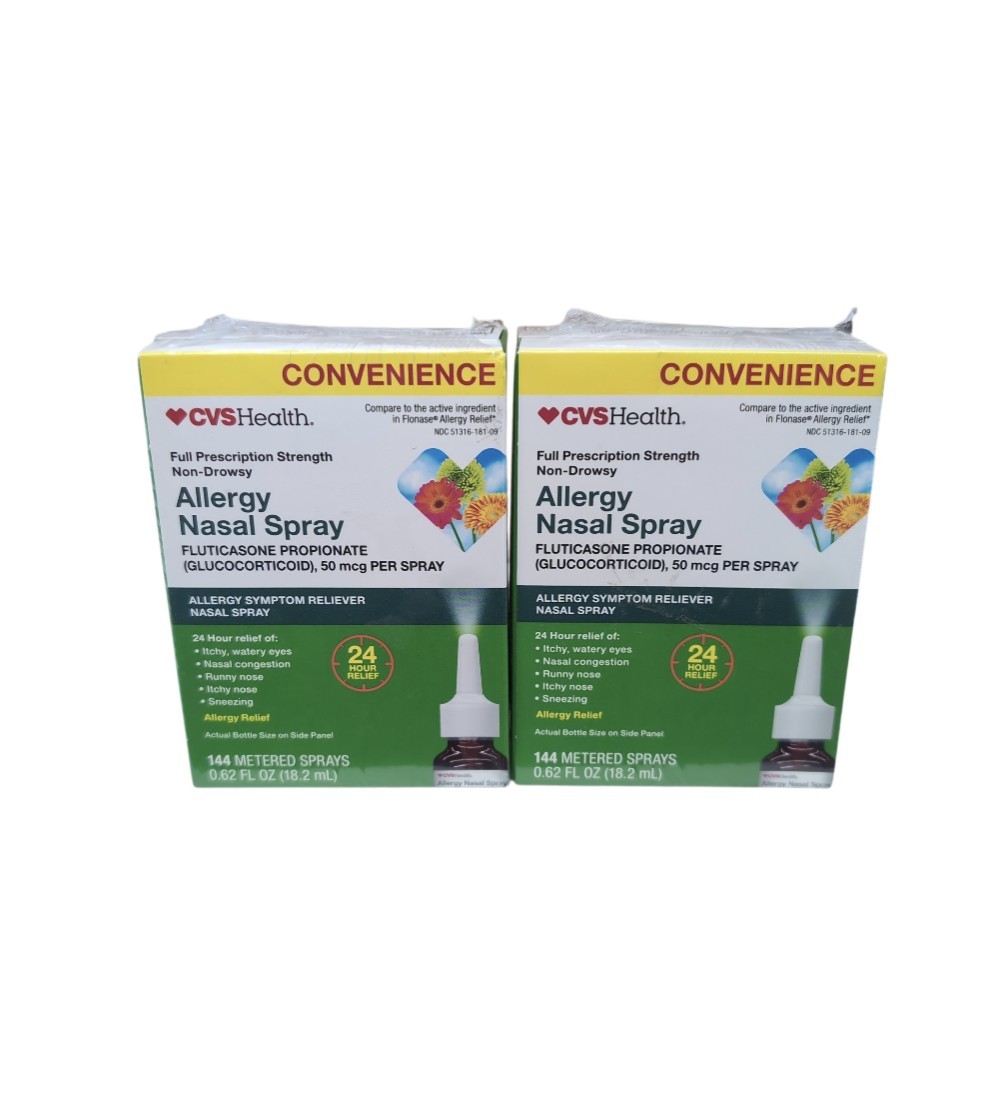 2X Compares To Flonase Allergy Relief Nasal Fluticasone Metered 288 Sprays 10/26