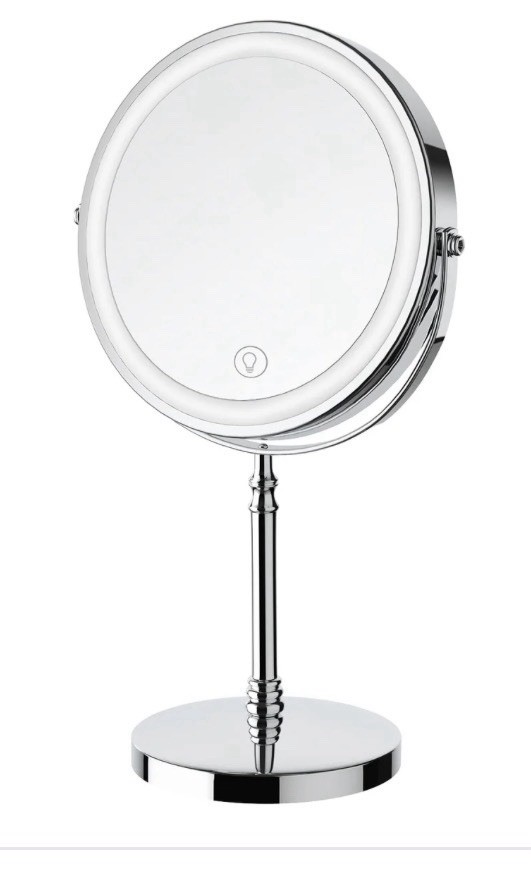 DEIOVWXS Makeup Mirror, 3000mAh Rechargeable Double-Sided Magnifying Vanity Mirr