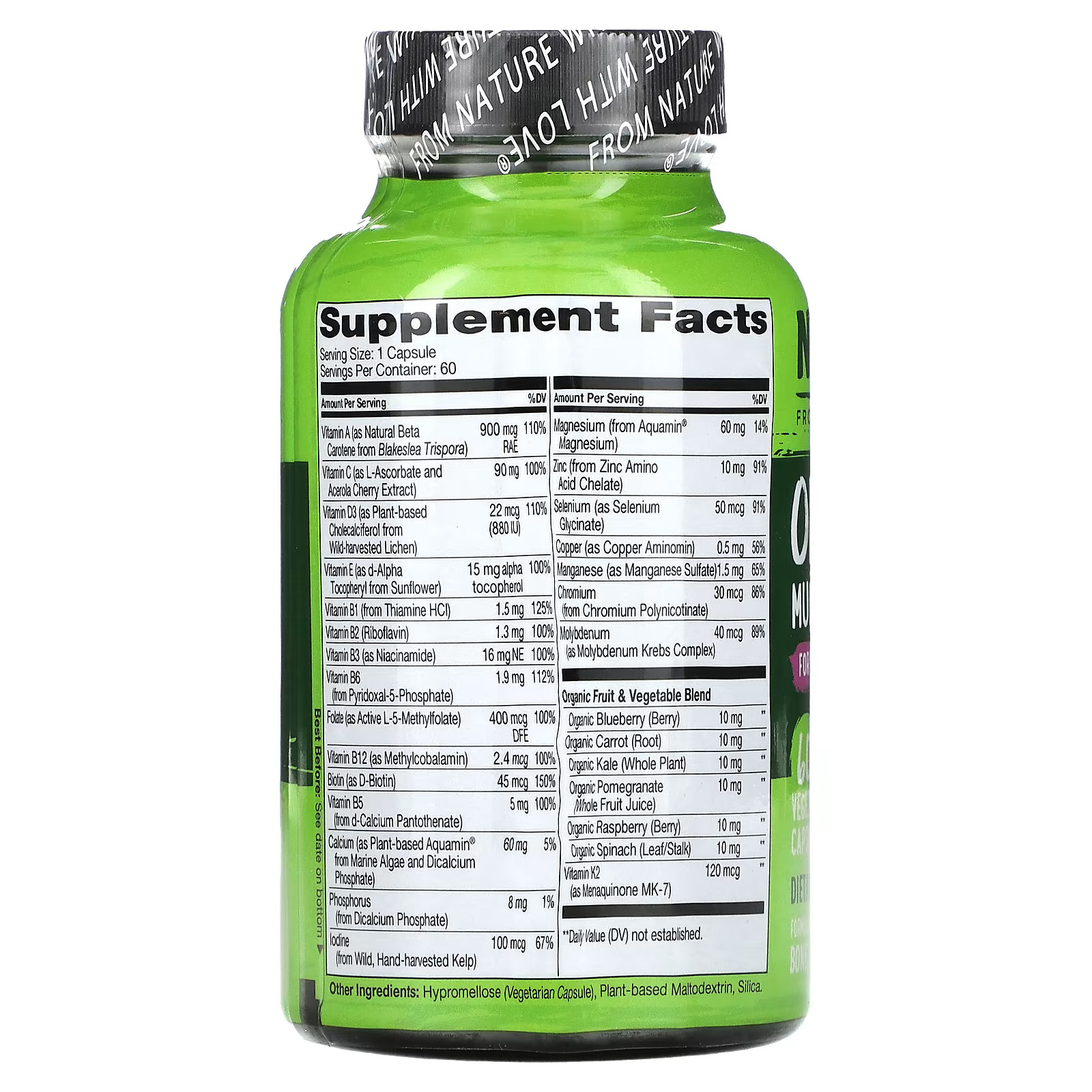 2 X NATURELO, One Daily Multivitamin for Women 50+, 60 Vegetarian Cap-worldwide