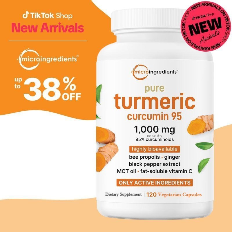 2 PACKS Pure Turmeric Curcumin Supplement 1,000mg | 95% Curcuminoids | 120Veggie