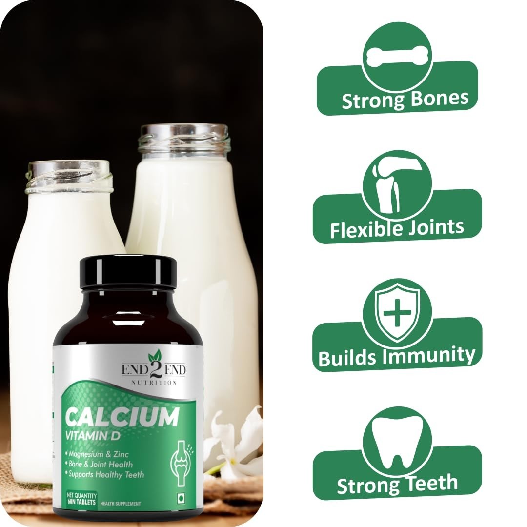 End2.End Nutrition Calcium Magnesium Zinc D 120 Tablets