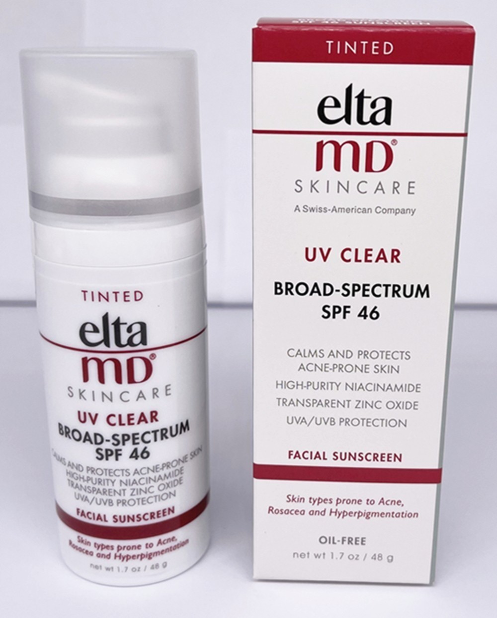 NEW EMD UV Clear TINTED Facial Sunscreen SPF 46 1.7 oz EXP:10/26 USA STOCK SHIPP