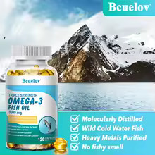 Omega 3 Fish Oil – with EPA & DHA, Supports Nervous System, Skin and Hair Health