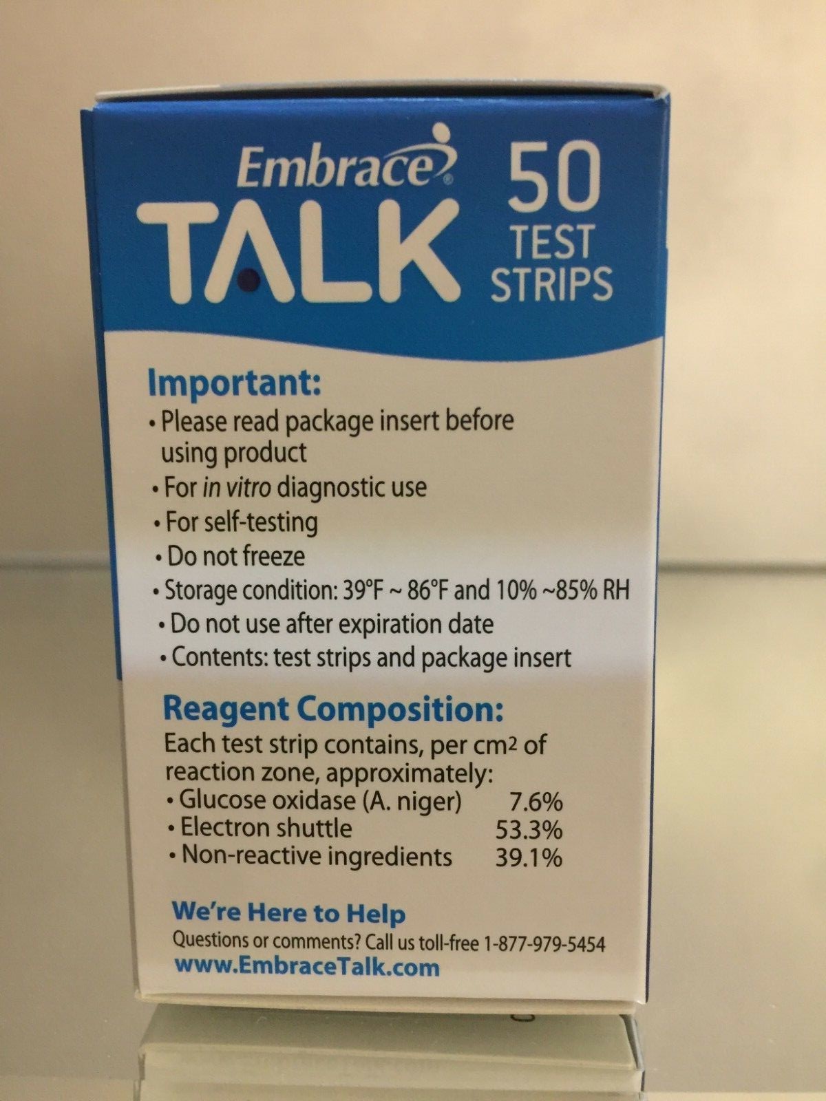 Embrace TALK Blood Glucose 1200 Test Strips Exp 09/2024 Free shipping 7% OFF