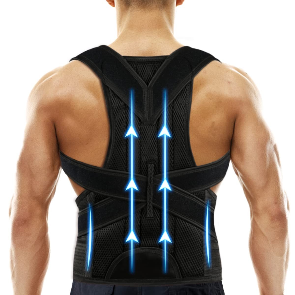 Adjustable Back Brace Posture Corrector for Pain Relief – Waist, Back & Shoulder