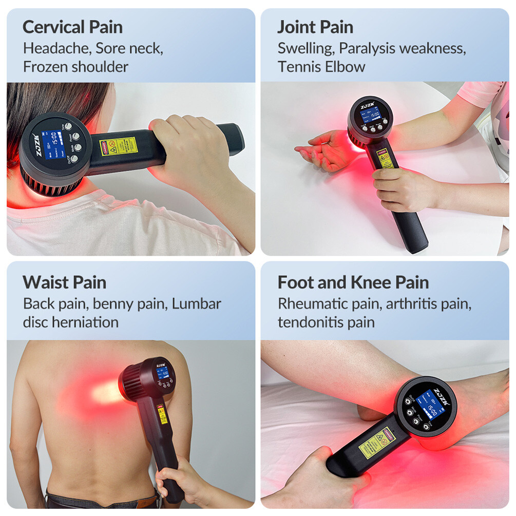 Laser Physiotherapy Device 980nm+905+808nm 5W NIR Light for Sports Injuries Pain
