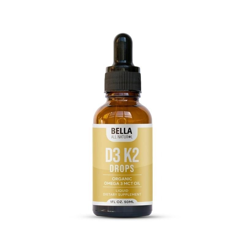 Organic D3 K2 Liquid Drops with Omega 3 & MCT Oil 50ml Daily Nutrient Support