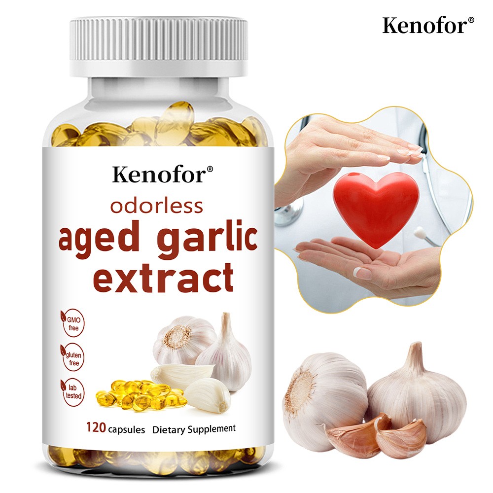 Aged Garlic Extract Supplement Heart Health Blood Circulation Immune 120 Softgel