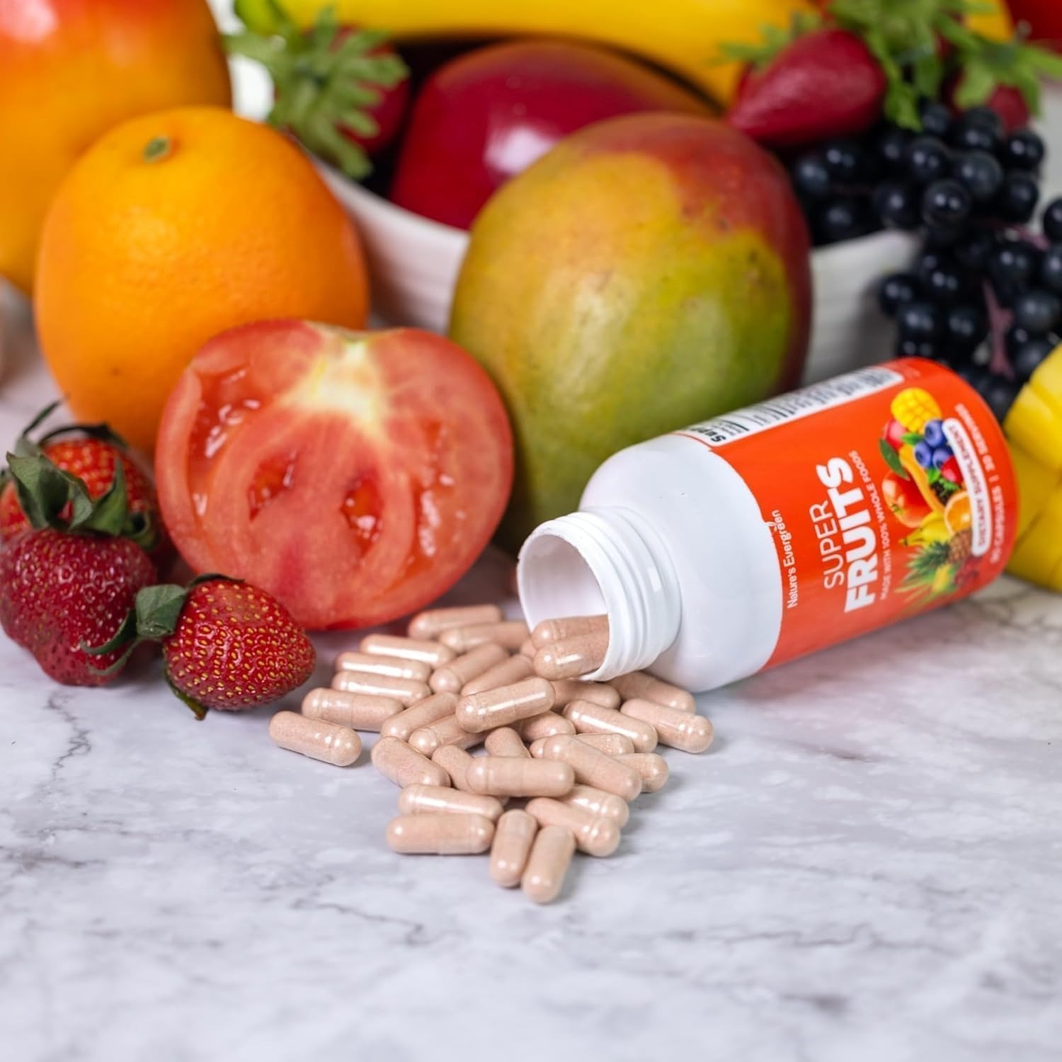 Nature’s Evergreen Fruits & Veggies Supplement – Vegan Multivitamins 180