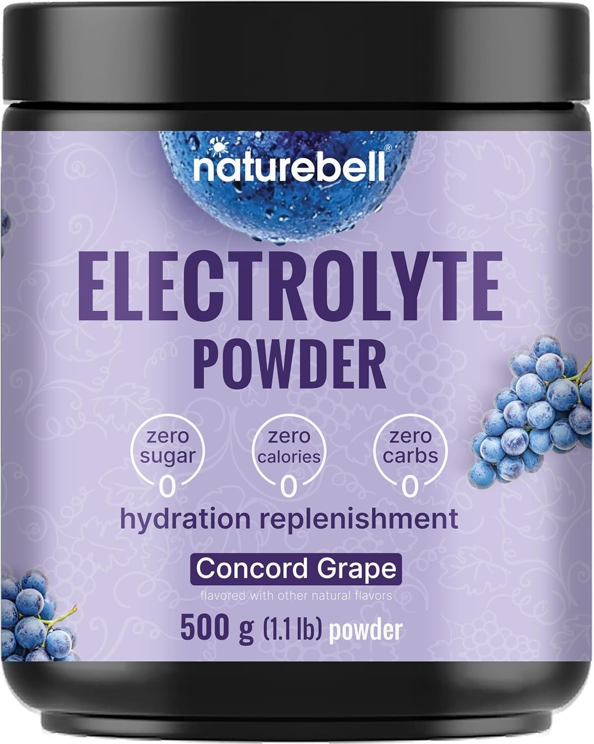 NatureBell Electrolytes Powder No Sugar, 500g (76 Servings)1,000mg High Potassiu