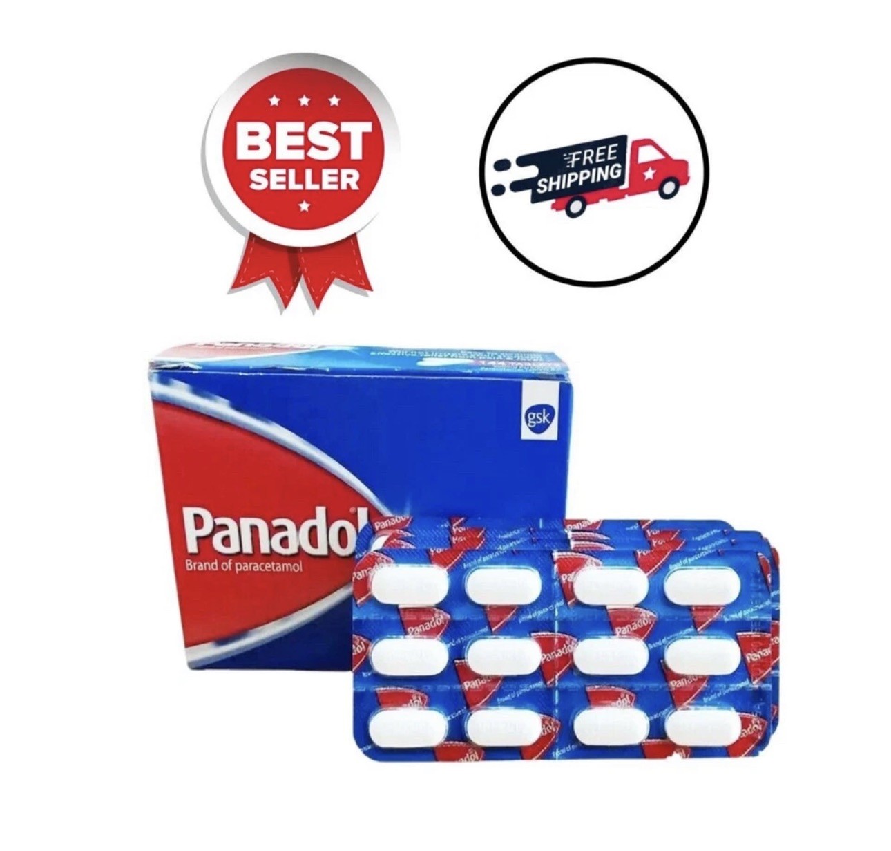 Panadol Paracetamol 500mg Tablets 144 One Box – Pain Killer,Headache, Fever