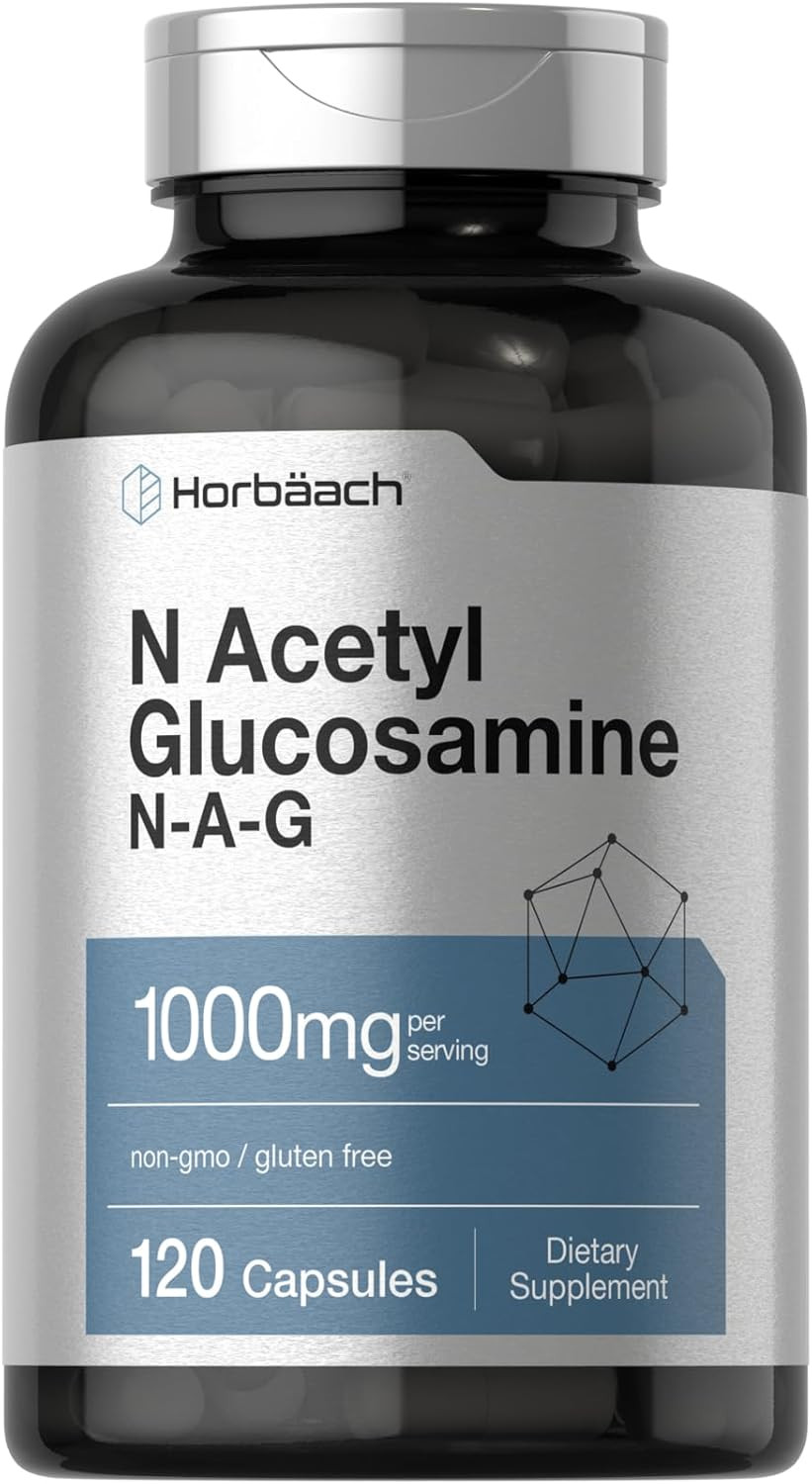 N-Acetyl Glucosamine 1000mg | 120 Capsules | Non-GMO, Gluten Free | N-A-G Suppl.