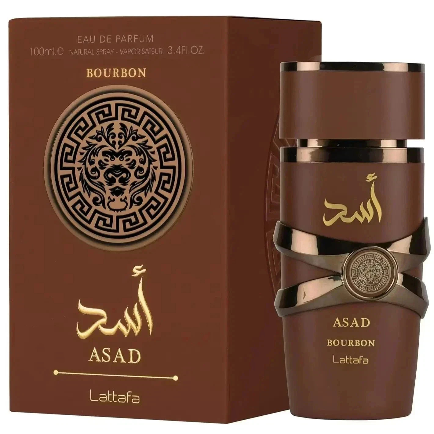 Lattafa Asad Bourbon Unisex Eau De Parfum Spray – 3.4 fl oz / 100 ml