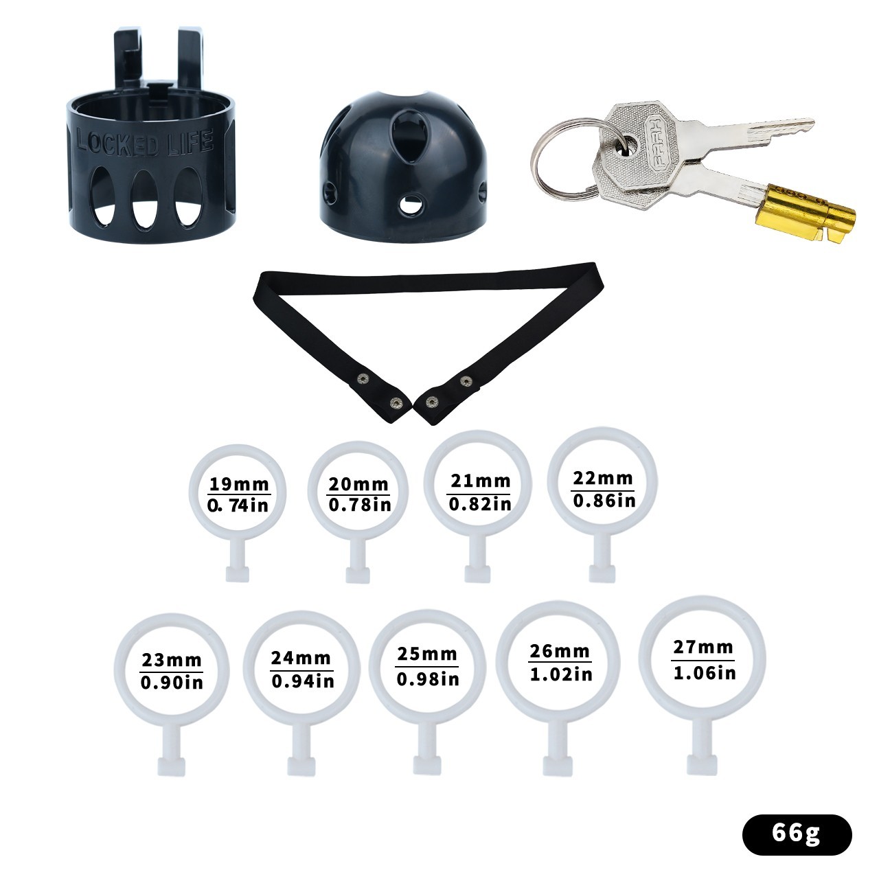New ABS Resin Male Chastity Device Inverted Breathable Cage With 9 Lock Rings