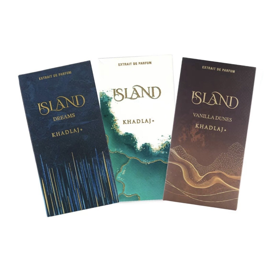 Khadlaj Island Collection Extrait De Parfum Spray for Unisex 3.4 oz/100ml x3