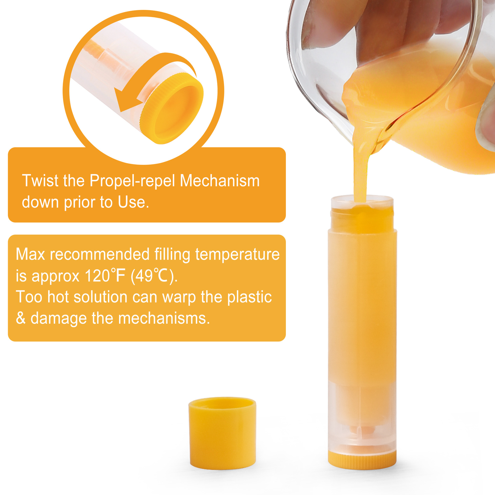 Lip Balm Tubes Empty 60PCS 5.5ml (3/16 Oz) Clear Lip Balm Container Tubes w/ Cap