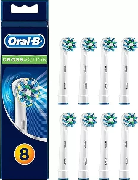 Pack of 8 Oral-B Cross Action Electric Toothbrush Head