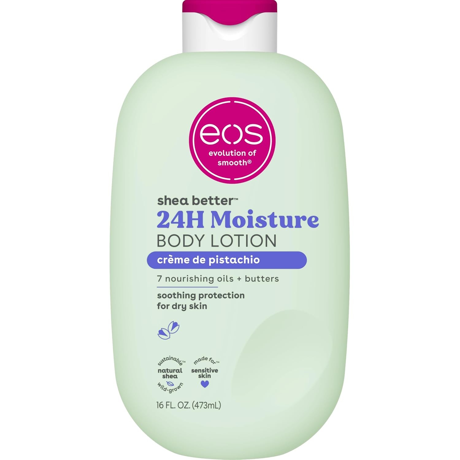 eos Shea Better Body Lotion- Crème de Pistachio, 24-Hour Moisture