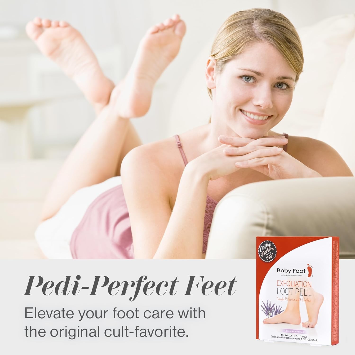 Baby Foot Original Exfoliation Foot Peel – For Rough Cracked, Dry Feet, Dead Ski