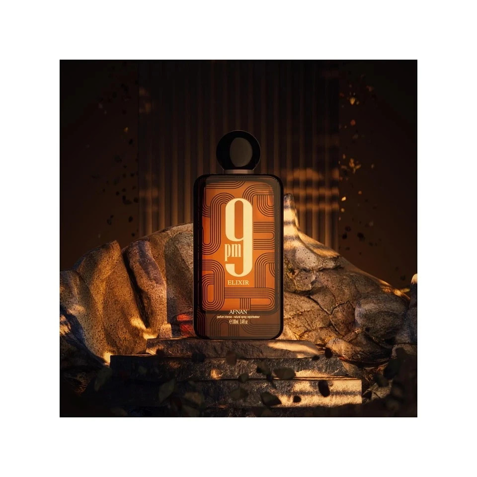 Afnan 9 PM Elixir Unisex Extrait de Parfum 3.4oz Alcohol-Free Long-Lasting