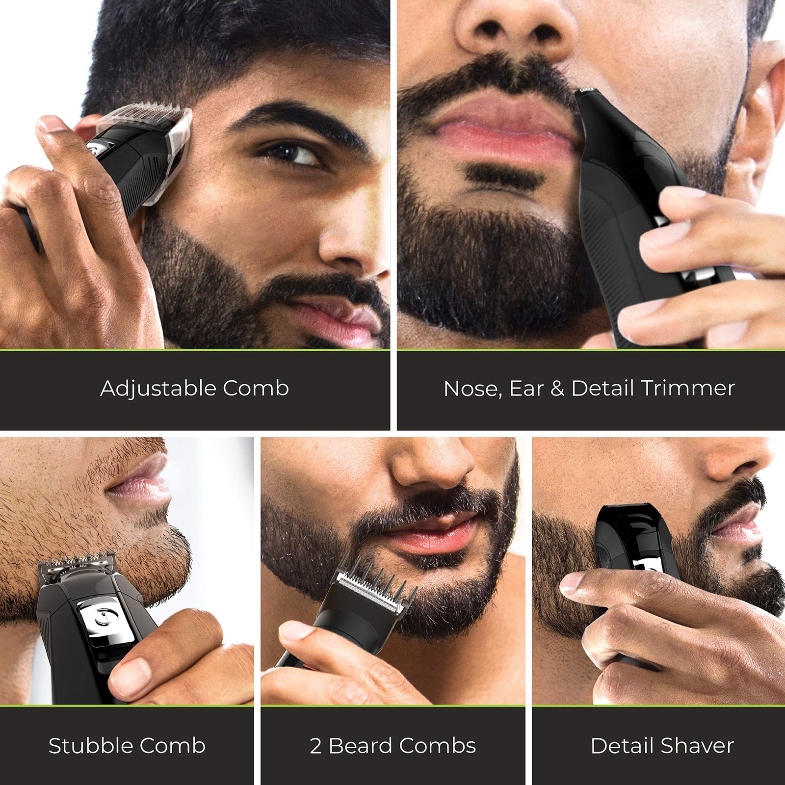 Remington All-in-One Grooming Kit, Lithium Powered, 8 8-piece set, Black