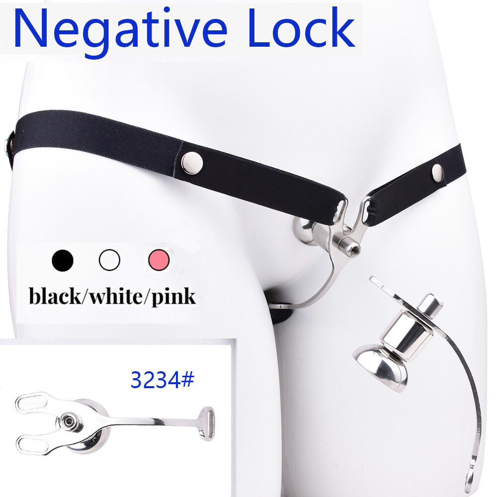 Male Click & Lock ABS Pink Chastity Cage Sissy Cage Lock Realistic Chastity Cage