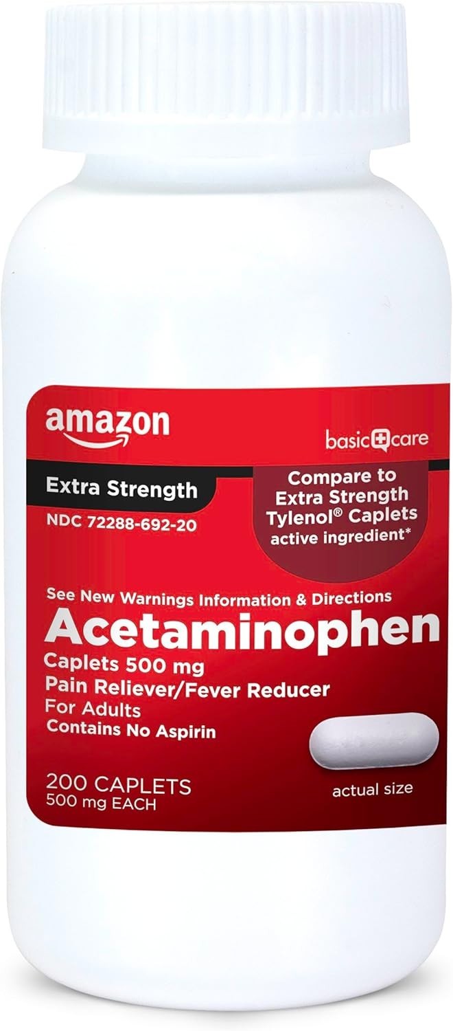 Extra Strength Pain Relief, Acetaminophen Caplets, 500 Mg, 200 Count