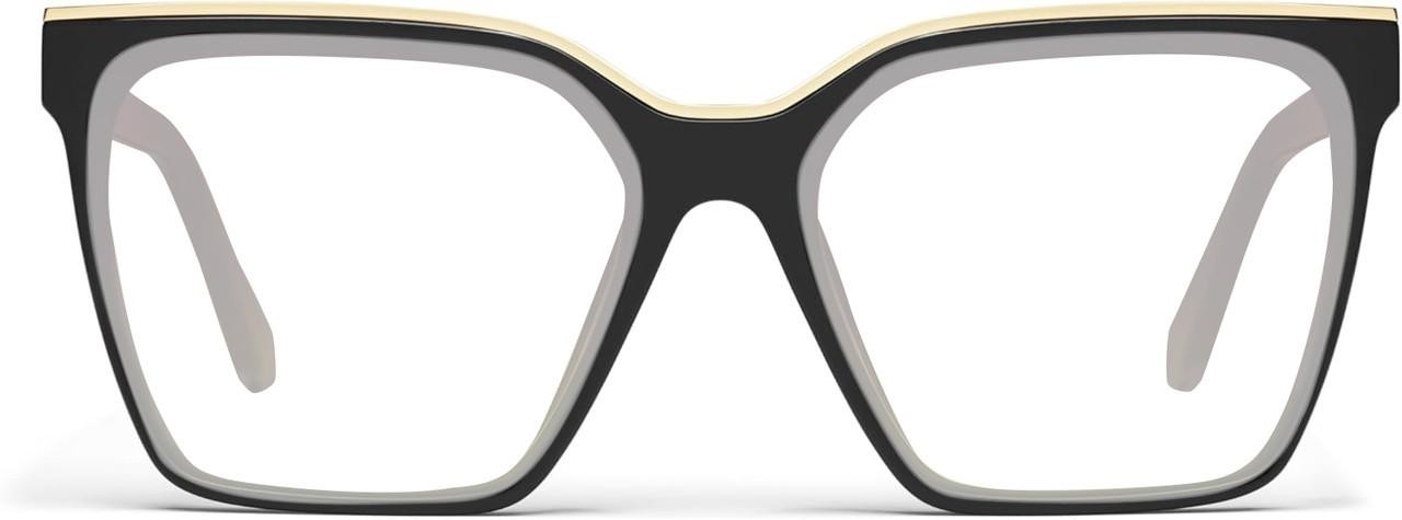 QUAY Australia Level Up Designer Reading Glasses Matte Black Square 60mm