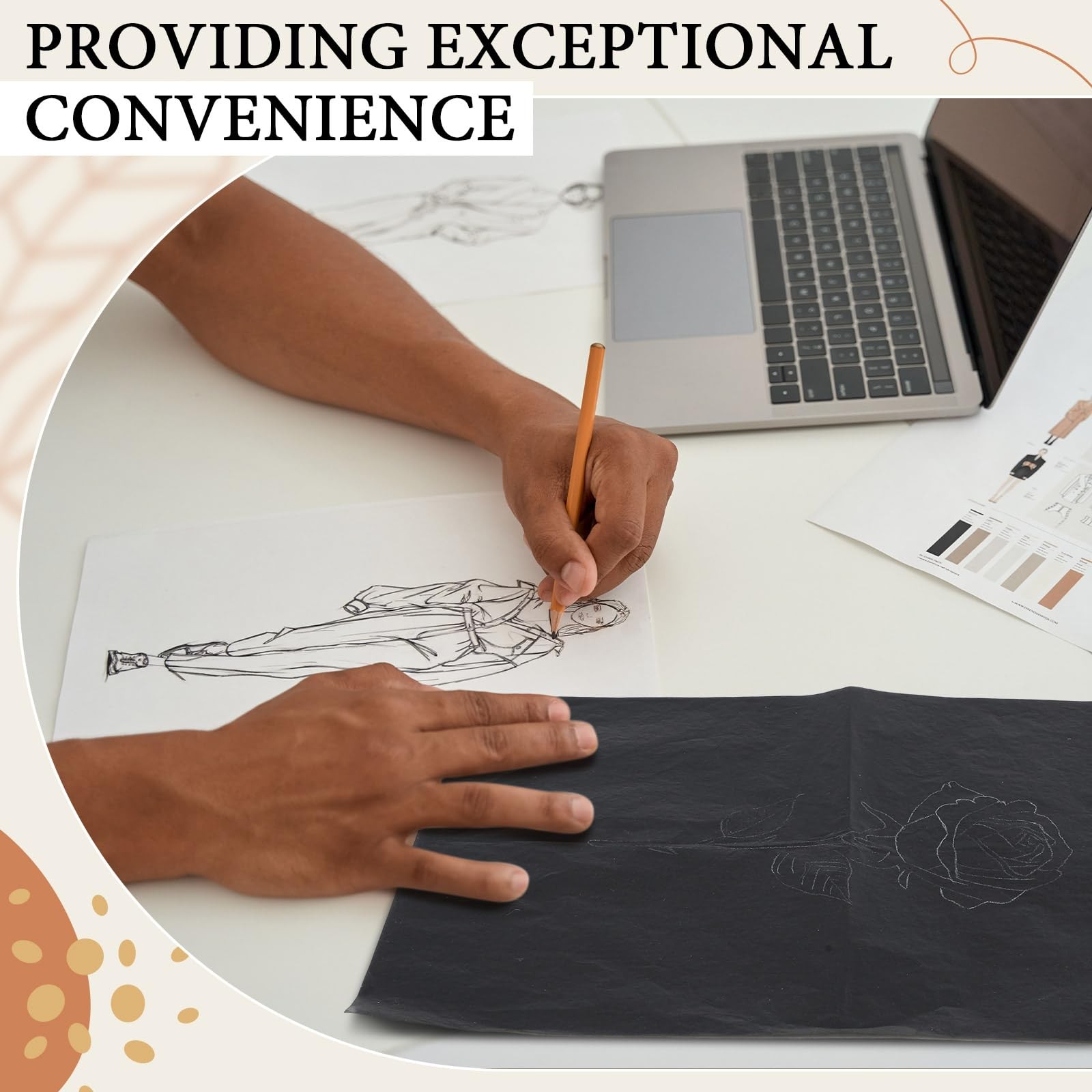 10 Sheets Large Carbon Transfer Paper For Tracing Drawing 18×24 In