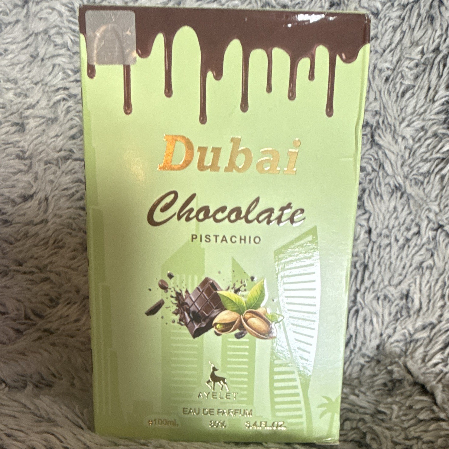 AYELET Dubai Chocolate Pistachio Eau de Parfum Spray 3.4 fl oz External Use