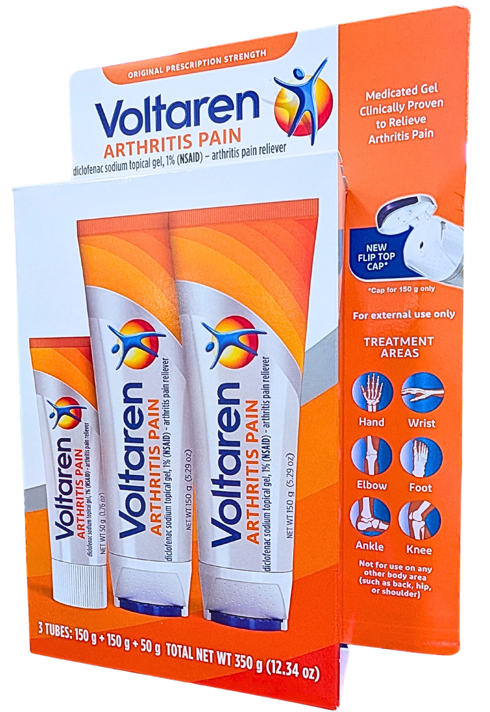 Voltaren Topical Arthritis Pain Relief Gel 2×5.3Oz + 1×1.7Oz Total 3 Tubes 02/28