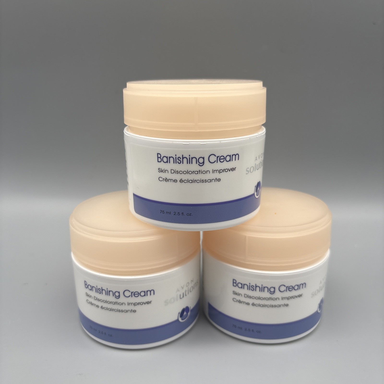 Pack of 3 Avon Solutions Banishing Cream Skin Discoloration Improver 2.5 fl. oz