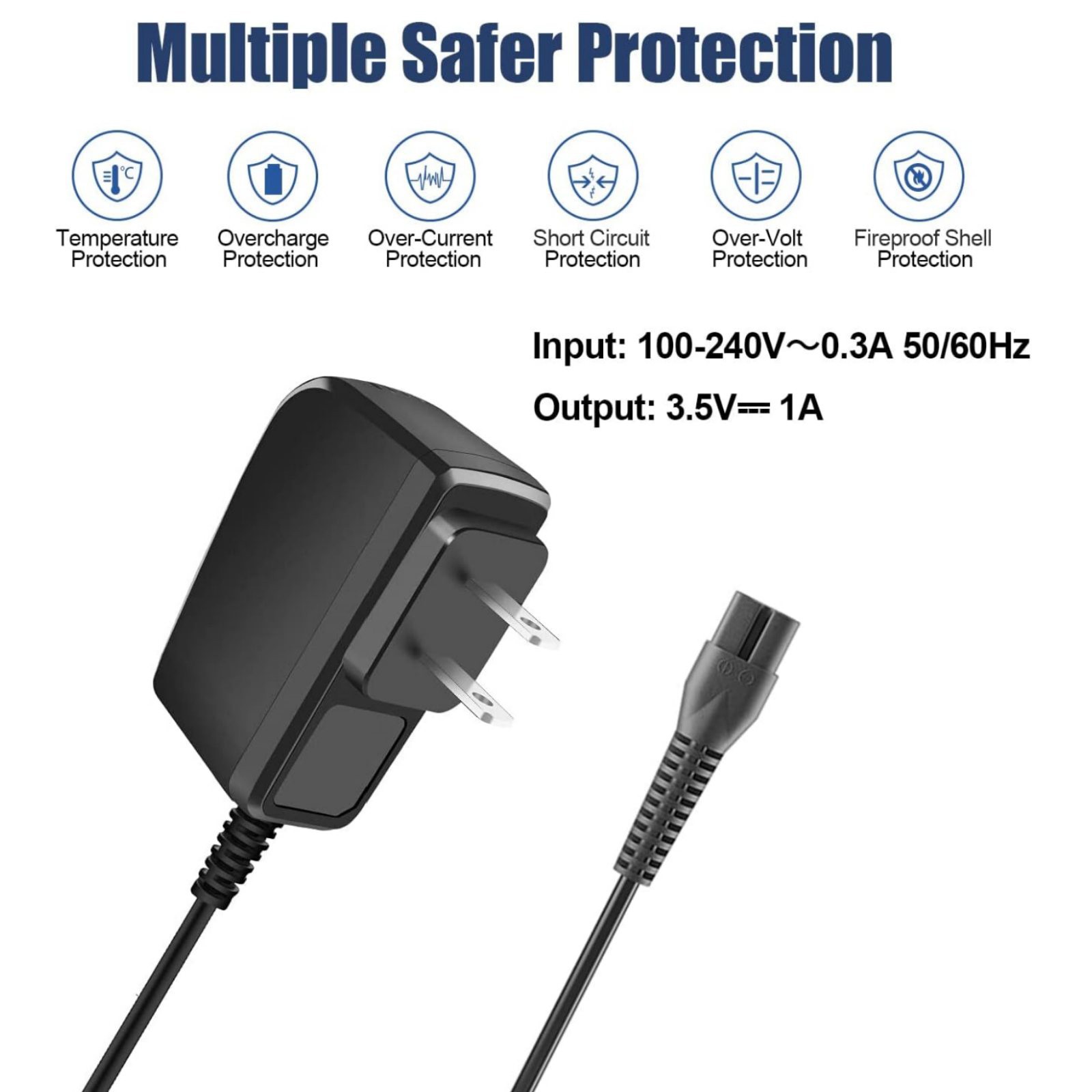 AC 100-240V ~ 50/60Hz Hair Clipper Charger Replacement For Wahl Color Pro 9649