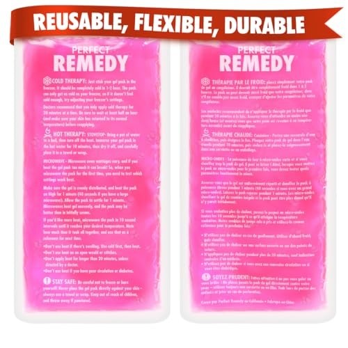 Pink Gel Ice Packs – 2-Pack for Targeted Cold Therapy & Injury Recovery Comfort