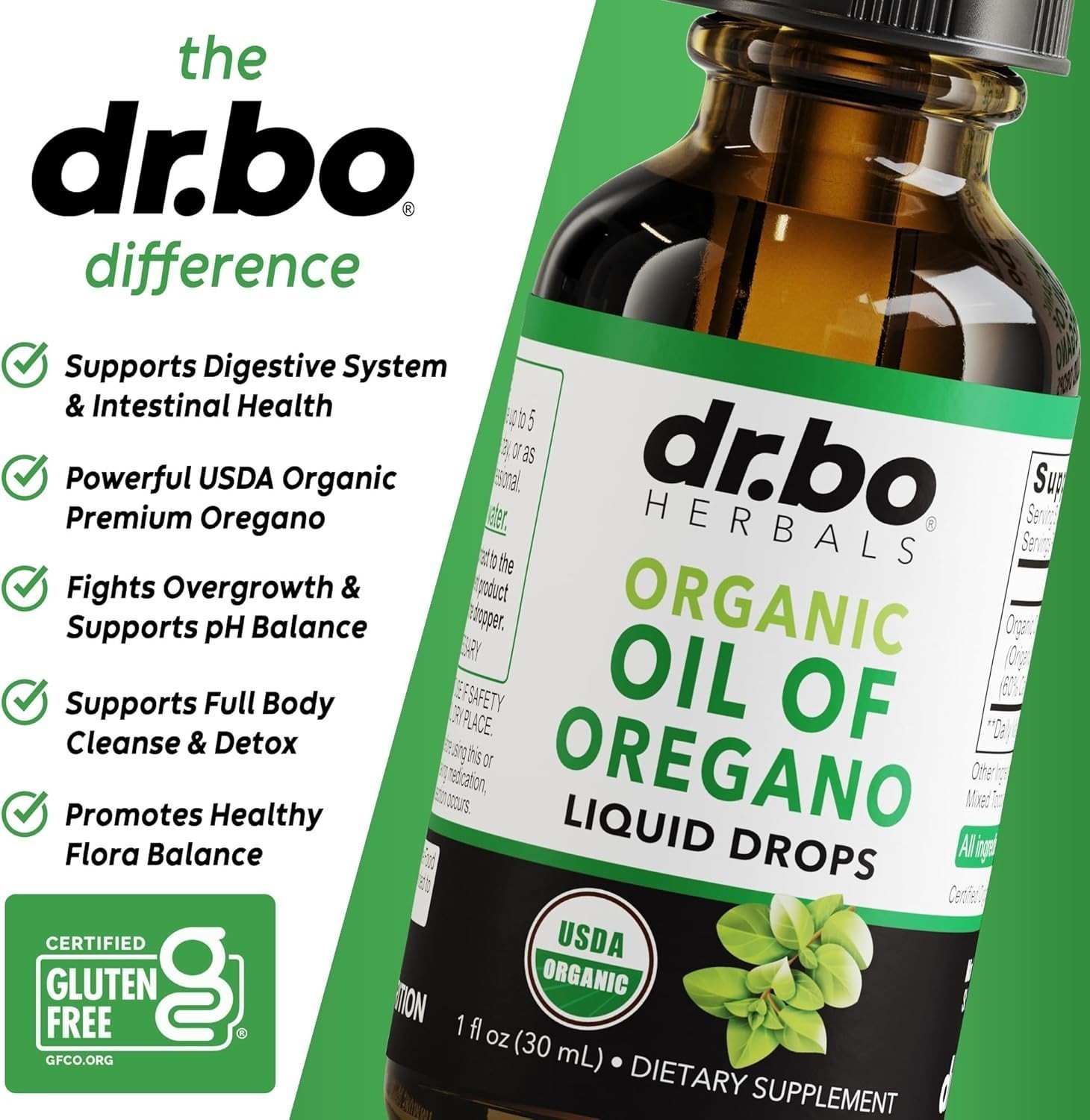Oregano Oil Organic Liquid Drops-6 Month Supply Organic of Oregano Drops Liquid