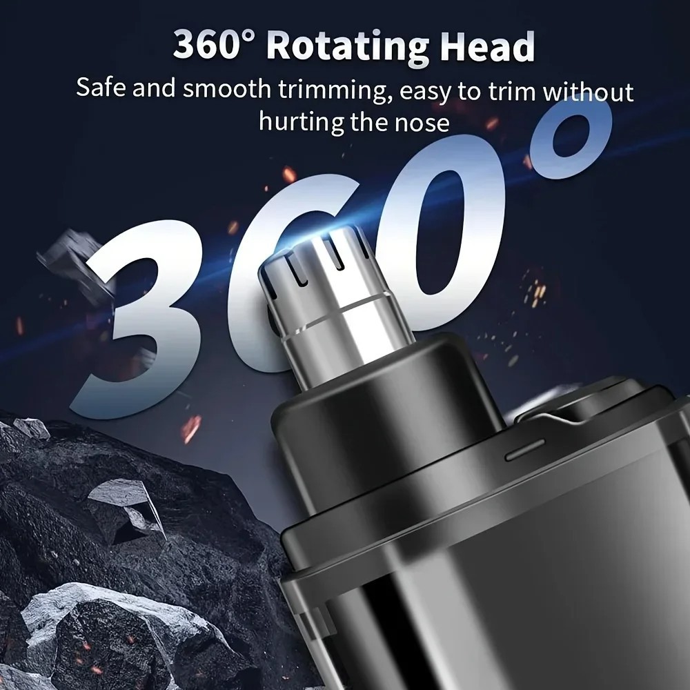 Nose Ear Hair Trimmer for Men USB-C Rechargeable Portable Grooming Kit Compact