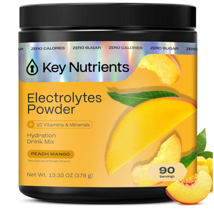 Key Nutrients Selenium Electrolyte Powder, Peach Mango, 90 Servings