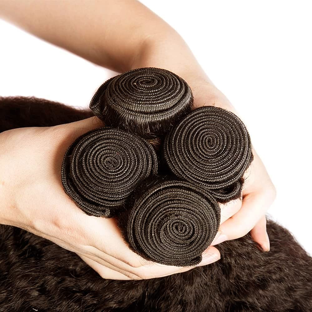 HrceYocr Kinky Straight Brown Bundles 14-18 Inch 50g/Bundle