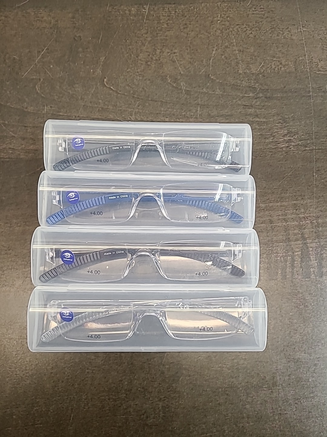 4 pack reading glasses +4.00 professional block blue light