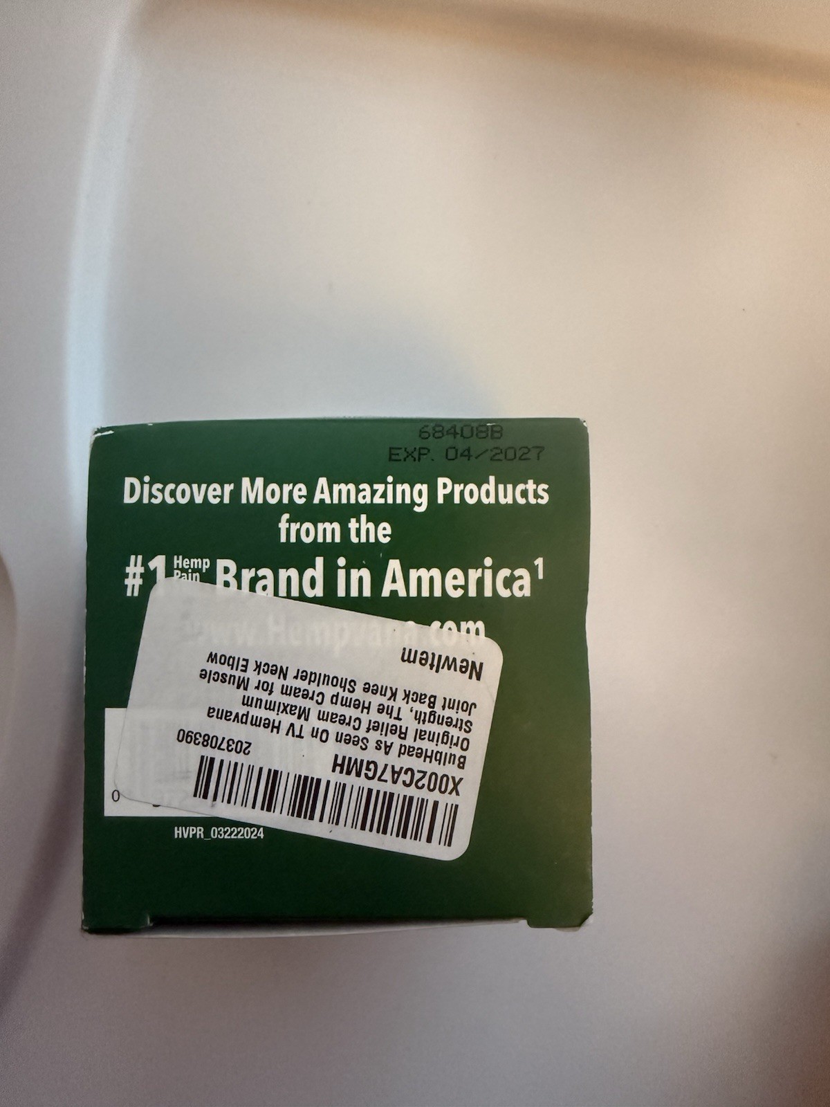 Hempvana Original Max Strength Pain Relief Cream 10% Trolamine 4 oz