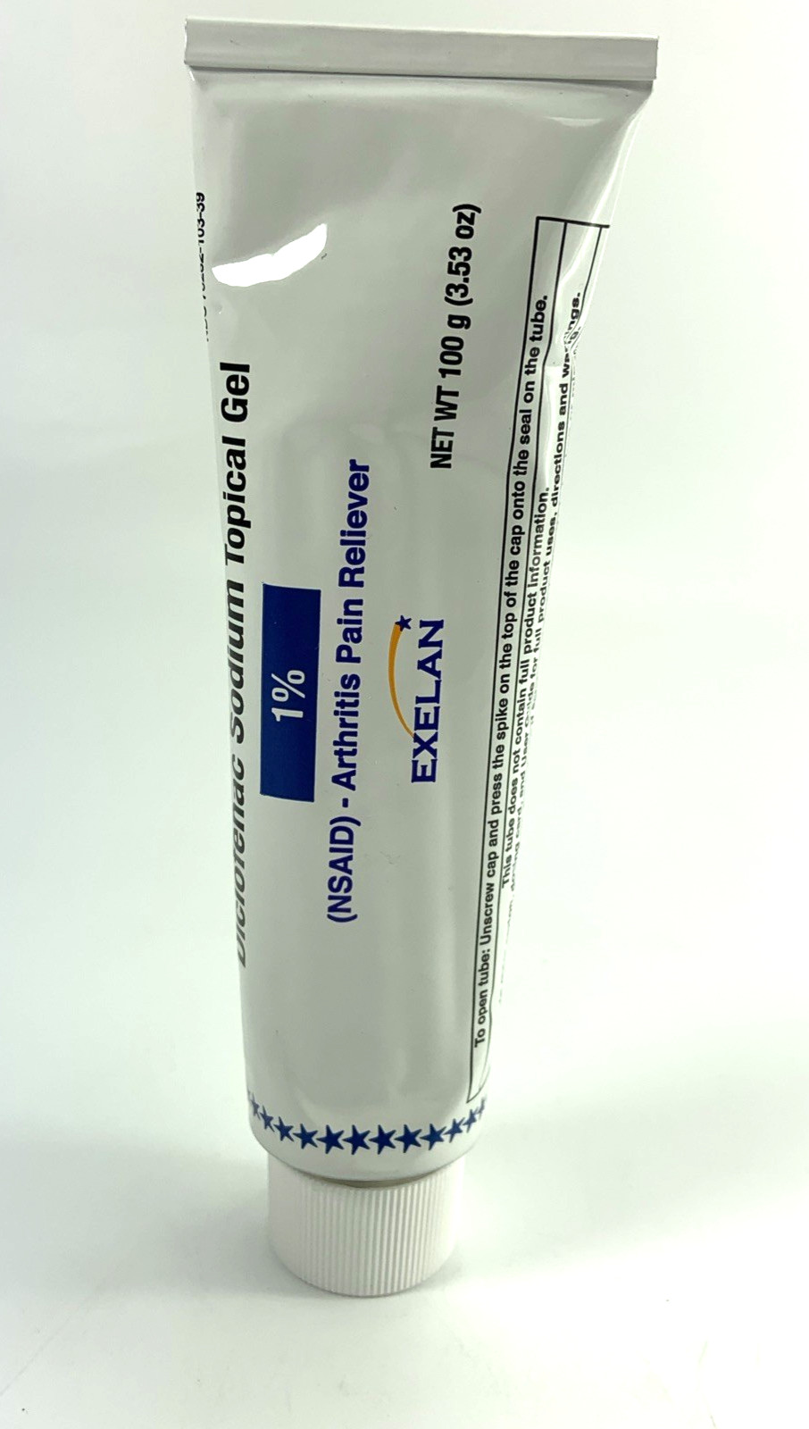 1 Tube Exelan Arthritis Pain Diclofenac Topical Gel 1% 3.53 oz Exp 2028 *Note