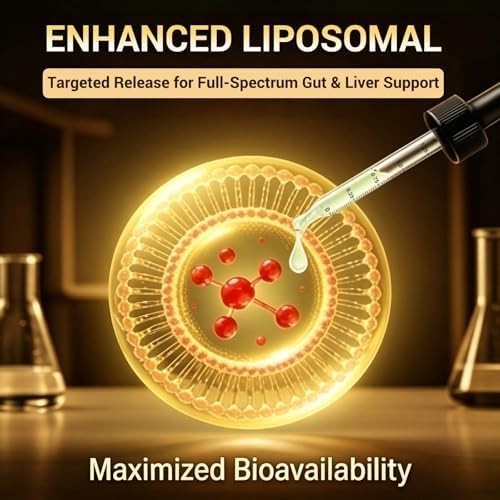 Wormwood Black Walnut Clove Garlic Liquid Drops, Liposomal Fast Absorption with