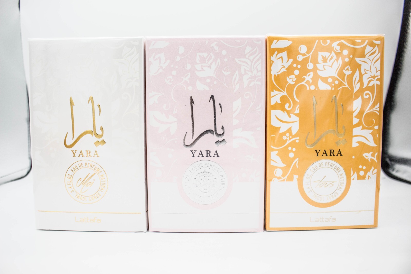 Lattafa YARA, YARA MOI, YARA TOUS – 3.4 OZ / 100 ML EAU DE PARFUM SPRAY – COMBO