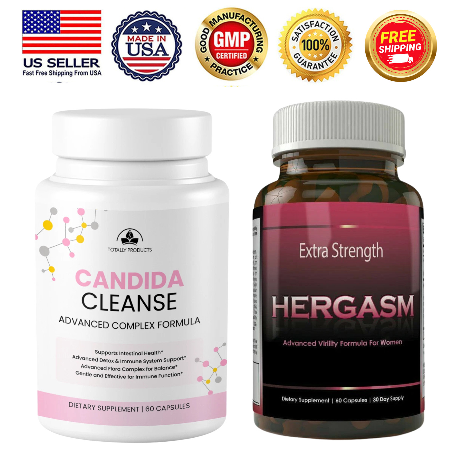 Candida Cleanse Gut Immune Support and Female Sex Enhancement Sexual Supplement