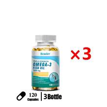 Omega 3 Fish Oil – with EPA & DHA, Supports Nervous System, Skin and Hair Health