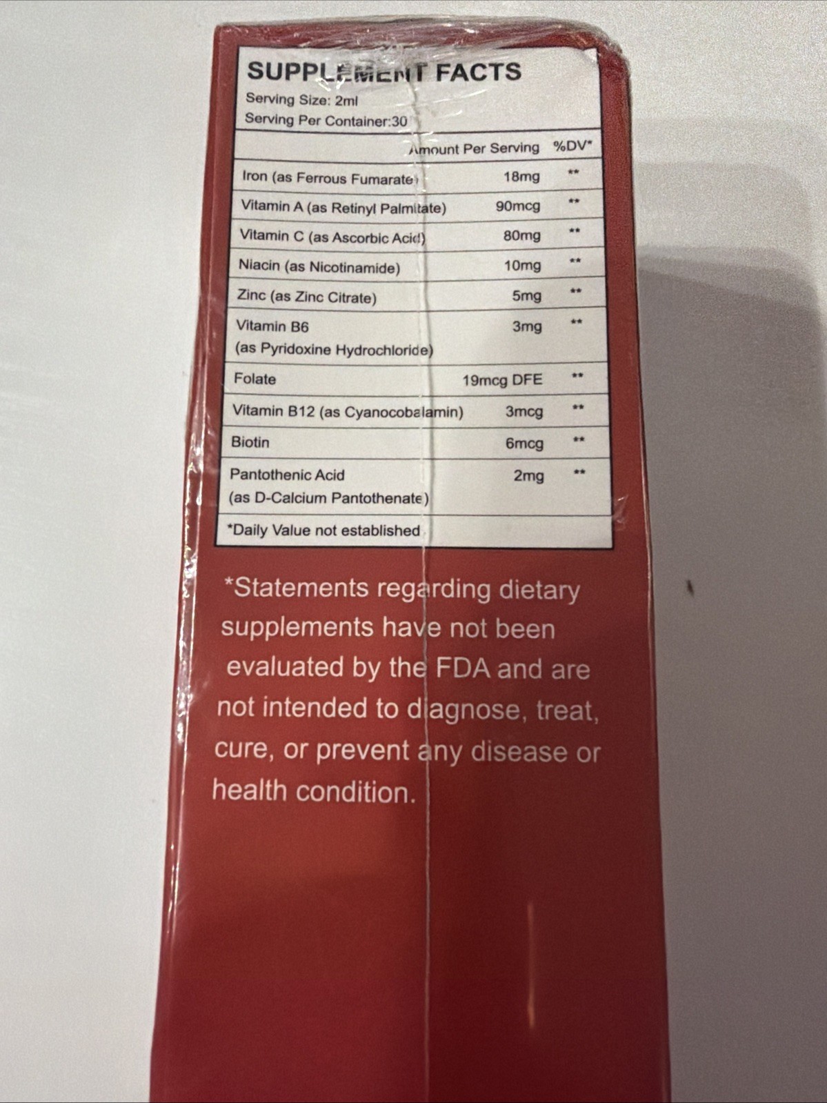 High Potency Liquid Iron Drops with Vitamin C B Complex for Energy Anemia 10/27