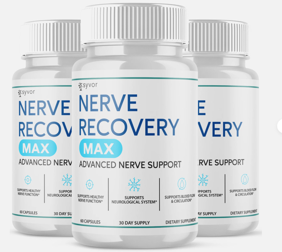 (3 Nerve 180 Pack) Recovery Max Nootropic Supplement All Natural Formula Capsule